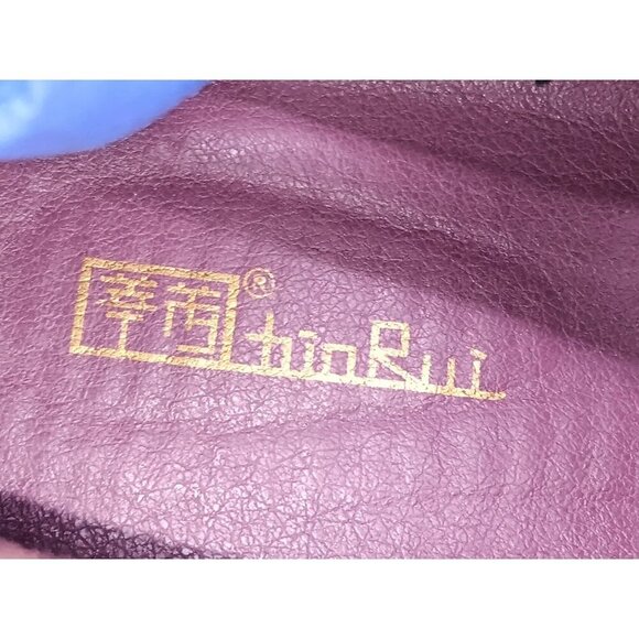 Tin Rui Shoes Womens 7.5 Slip On  Mary Jane Leather Multicolor Comfort Flower - Picture 9 of 12